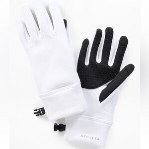 Athleta White Soft Shell Tech-Enabled Gloves NWT